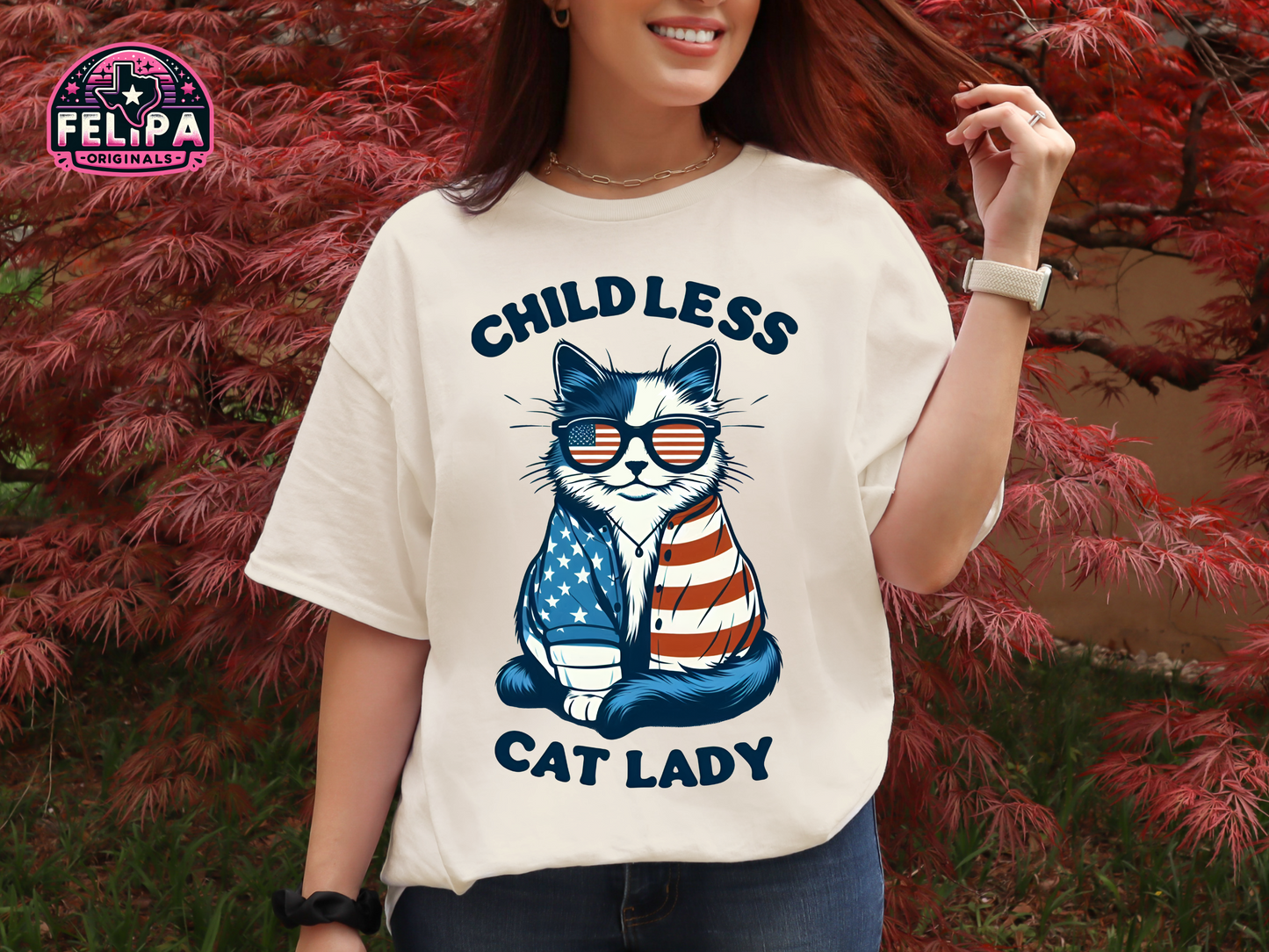 Patriotic Childless Cat Lady Tee π±πΊπΈ
