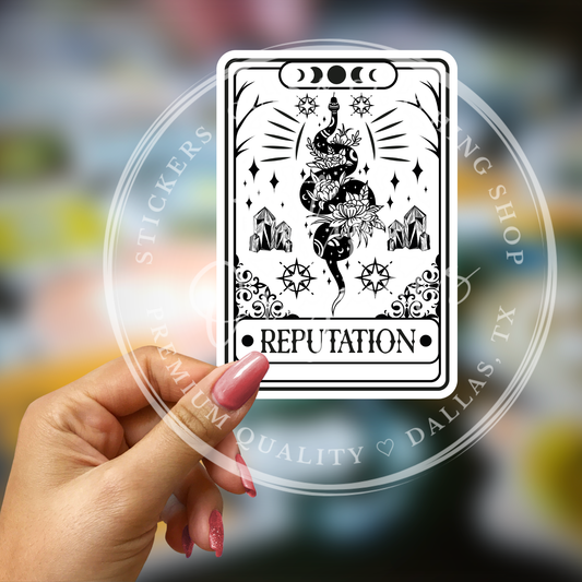 Reputation Serpent Tarot 3" Matte Sticker