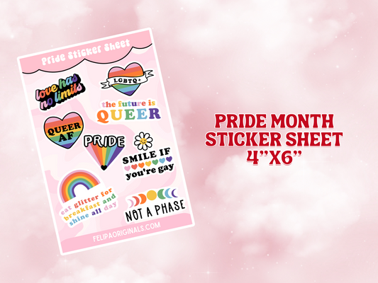 Radiate with Pride: 4"x6" Vibrant Waterproof Sticker Sheet