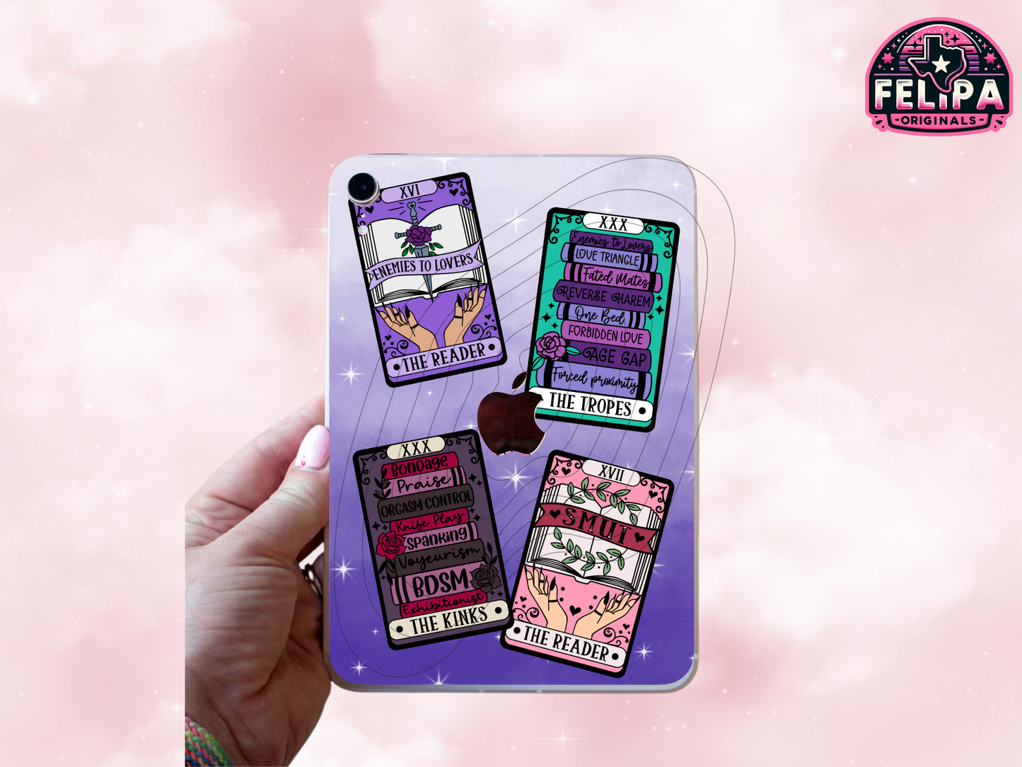 Bookish Tarot iPad Mini Insert | Smutty Tropes & Kinks for Romance Readers