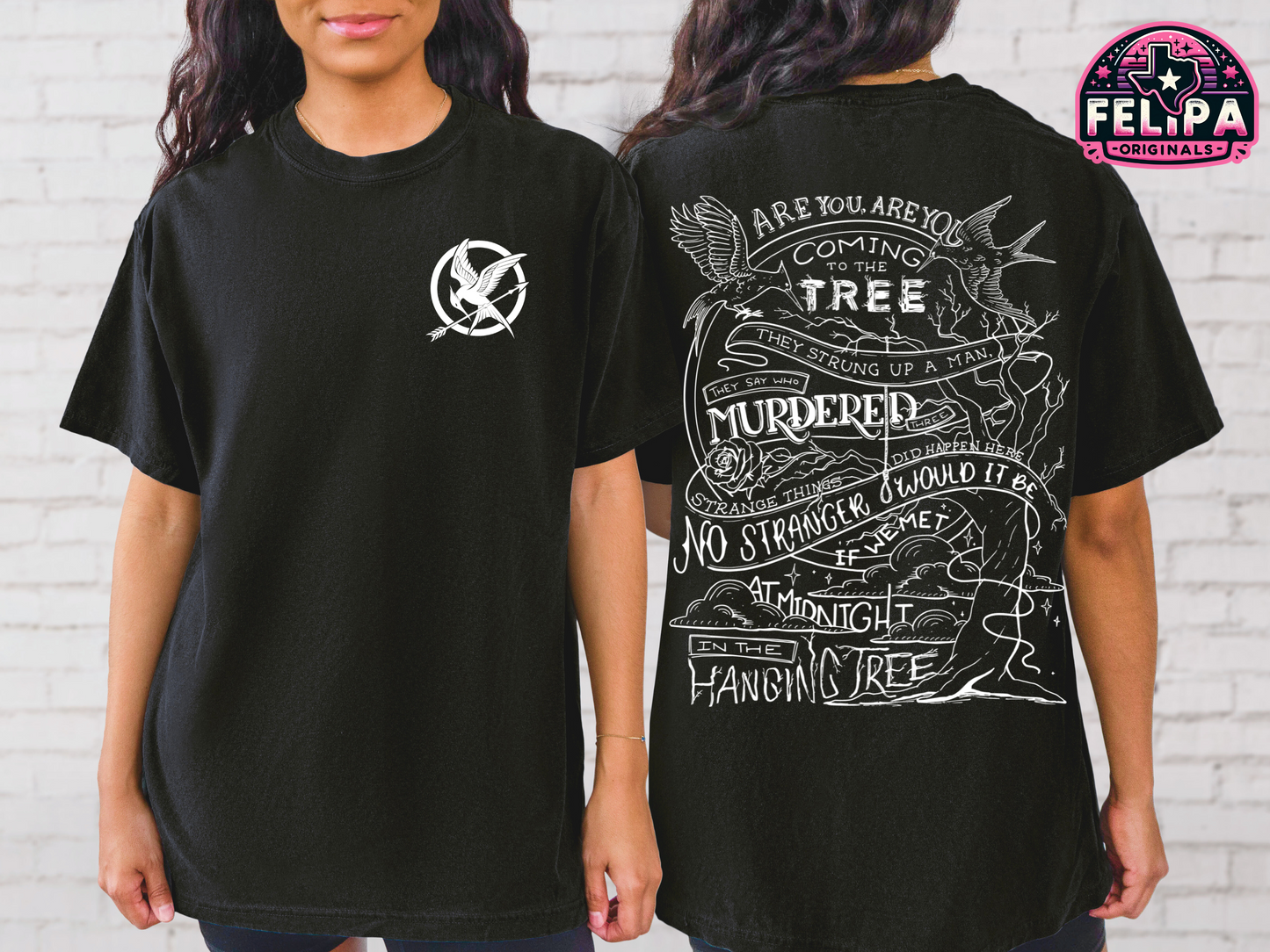 Hanging Tree Mockingjay Song Oversized Comfort Colors T-Shirt - Vintage Rebel Design