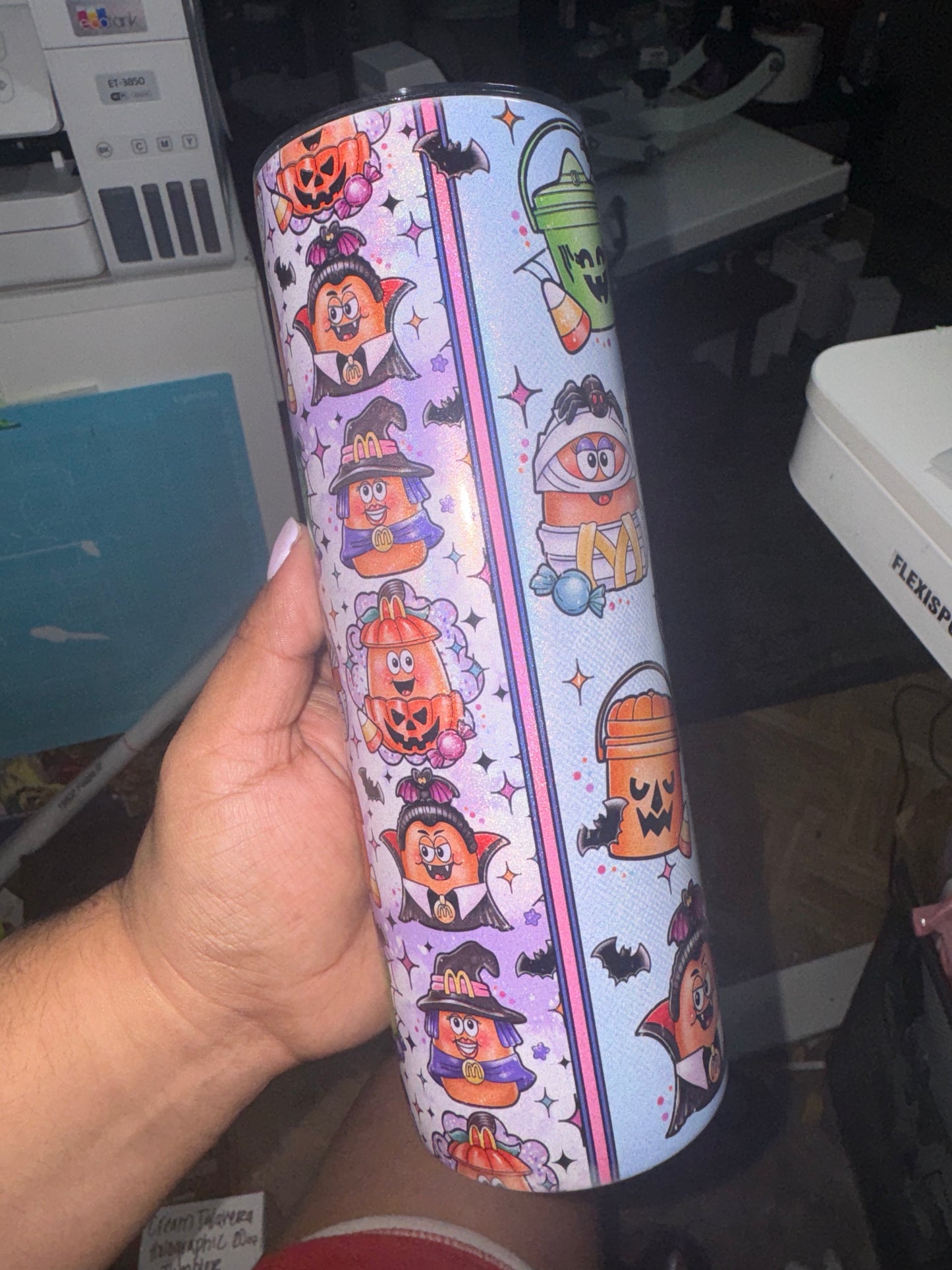 Holographic Halloween  NOSTALGIC Nuggies 20oz tumbler