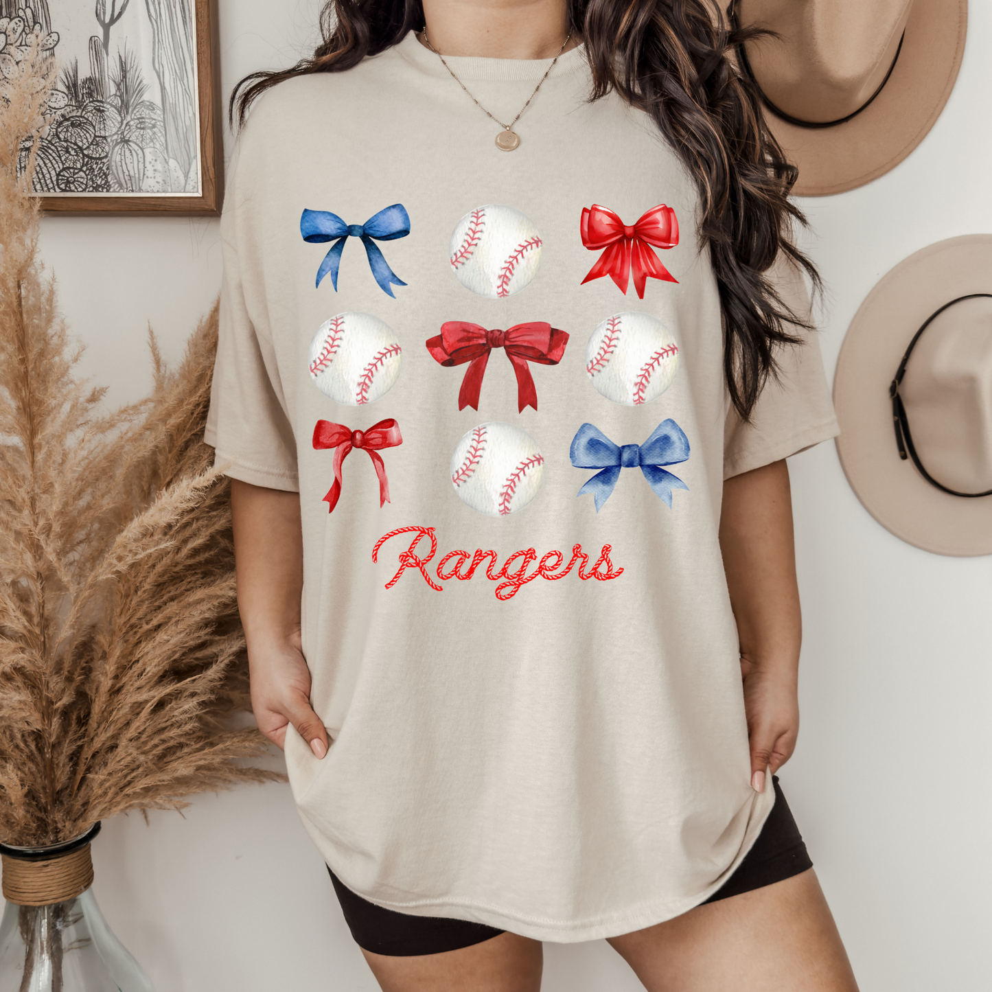 🎀💙 "Coquette Rangers Girly Bow Tee" 🌟