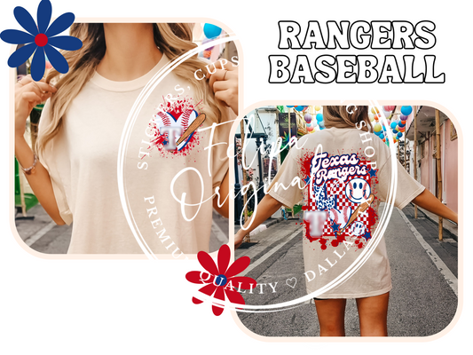 Baseball Season Rangers Texas Baseball Team Checkered Retro Shirt Rangers Baseball Shirt, Rangers Shirt, Rangers Baseball, Baseball Shirt,