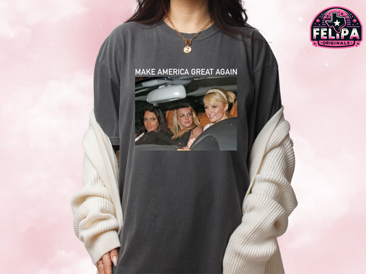 "Make America Great Again" Y2K Paparazzi Tee – Oversized Pepper Comfort Colors Shirt
